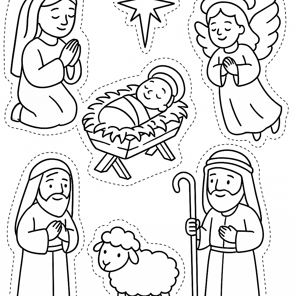 Nativity: Color, Cut, & Paste