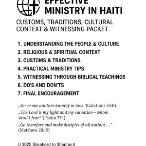 Haiti:  Customs, Traditions, & Cultural Context & Witnessing Packet