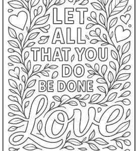 Scripture Coloring- 1 Corinthians 16:14