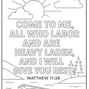 Scripture Coloring- Matthew 11:28