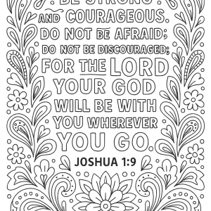 Scripture Coloring- Joshua 1:9