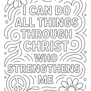 Scripture Coloring- Phillipians 4:13