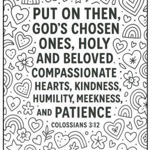 Scripture Coloring- Colossians 3:12