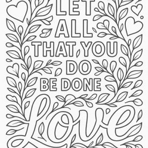 Scripture Coloring- 1 Corinthians 16:14
