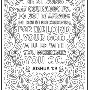 Scripture Coloring- Joshua 1:9