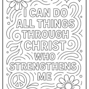 Scripture Coloring- Phillipians 4:13