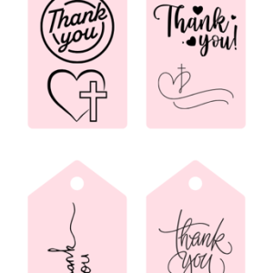 Thank You Tags: Pink
