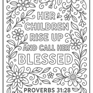 Scripture Coloring- Proverbs 31:28
