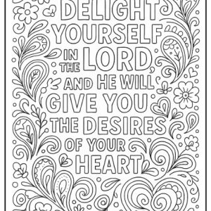 Scripture Coloring- Psalm 37:4