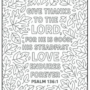 Scripture Coloring- Psalm 136:1