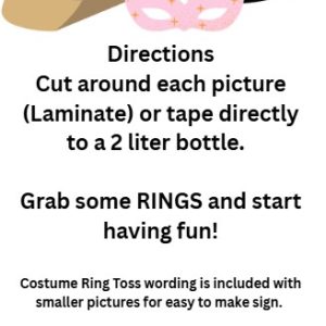 Costume Ring Toss Fall Festival Game: Printables