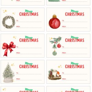 Christmas Gift Tags (4 sheets of 10 tags)