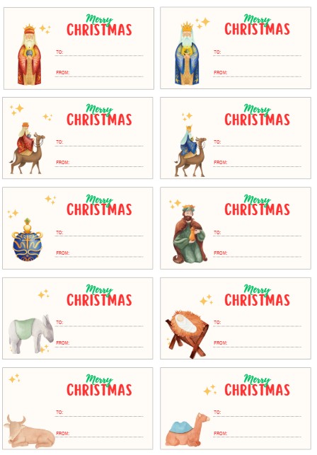 Christmas Gift Tags (4 sheets of 10 tags) - Image 4