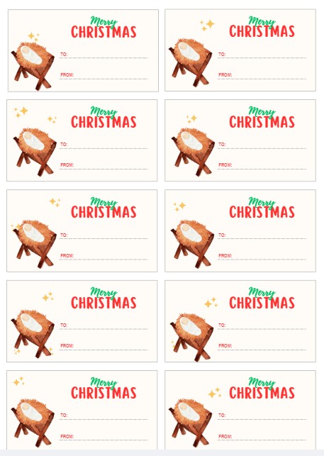 Christmas Gift Tags (4 sheets of 10 tags) - Image 5