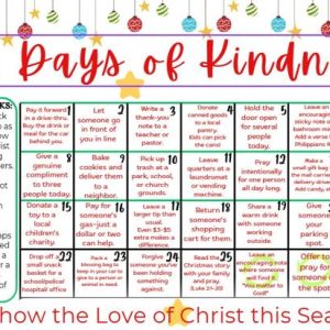 Christmas:  25 Days of Kindness & Scripture Reading Plan