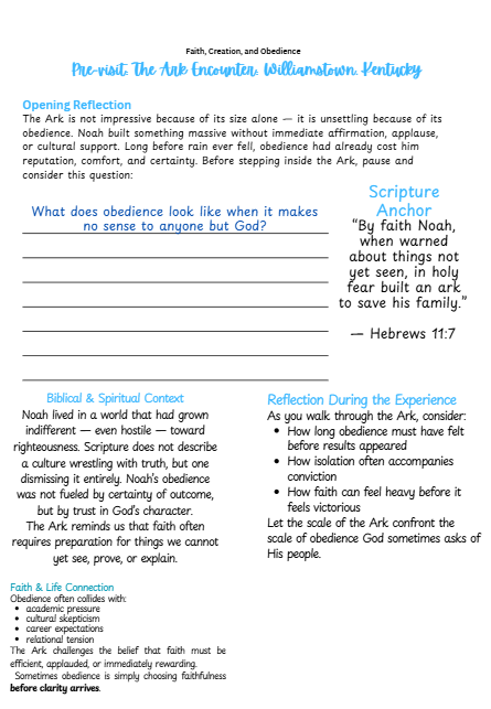 The Ark & Creation Museum: Short Pre/Post Visit Reflection - Image 2