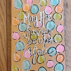 Hand painted Journal: May His Favor Be Upon You