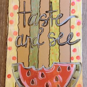Hand painted Journal: Taste & See